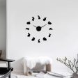 Easter Bunny Rabbits Large Frameless DIY Wall Clock For Cheap