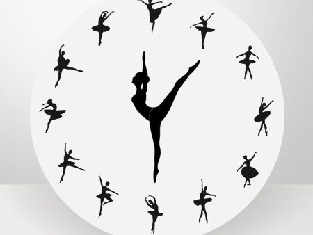 Charming Ballerina Girl Ballet Dancer Wall Clock Online Hot Sale