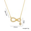 Wholesale Simple Fashion Personalized 8-shaped Love Micro-inlaid Zircon Necklace All-match Temperament Ladies Necklace Valentine s Day Gift Online Sale