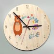 Cute Cartoon Kids Room Wooden Wall Clock Online Sale