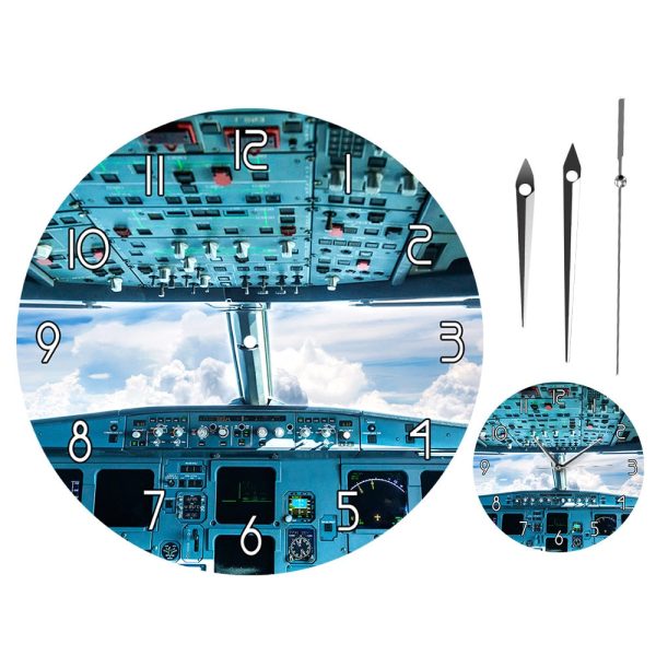 Airplane Interior Cockpit Print Wall Art Wall Clock Online