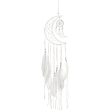 White Moon Dreamcatcher Net With Feathers For Sale