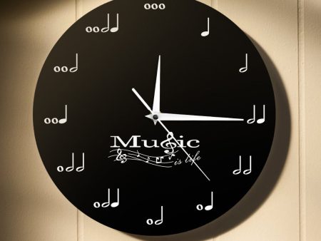 Music Is Life Musician Notes Wall Wall Clock Sale