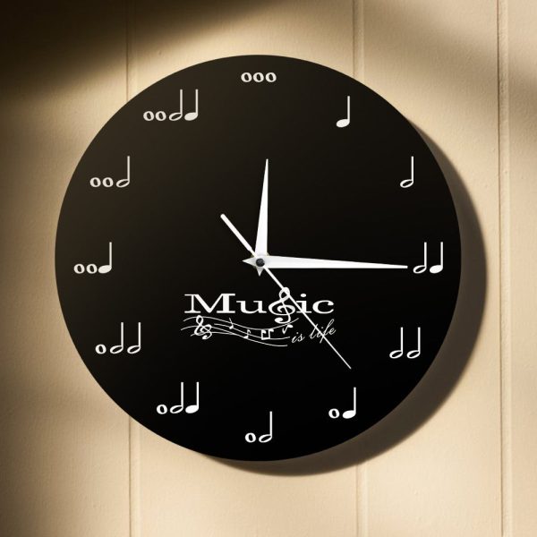 Music Is Life Musician Notes Wall Wall Clock Sale