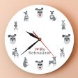 Cartoon I Love Schauzer Wall Clock Watch Hot on Sale