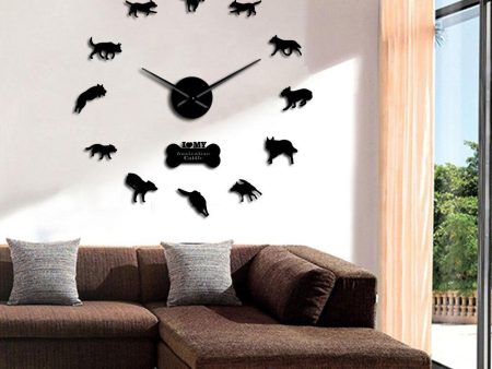 Australian Cattle Dog Large Frameless DIY Wall Clock Online now