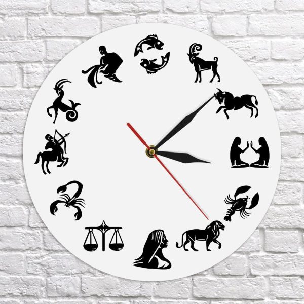 Astrology Art Zodiac Sign Wall Watch Clock Gift For Cheap