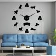 Cocker Spaniels Large Frameless DIY Wall Clock Discount