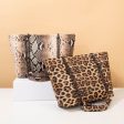 Casual Leopard Snake Leather Large Capacity Tote Bags Shoulder Bags For Cheap