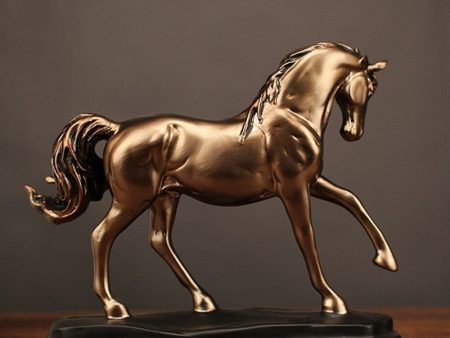 Vintage Resin Gold Horse Statues Figurines Sculpture Ornament Cheap