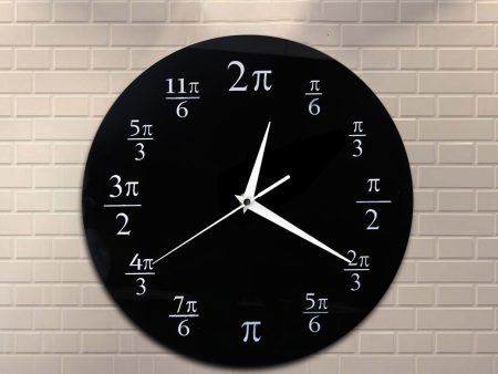 Pi Mathematical 3.14 Acrylic Black Wall Clock For Sale