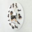 Cartoon Dachshund Wiener Dog Arcylic Wall Clock Online Hot Sale