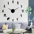 Pro Golfers Golfing Large Frameless DIY Wall Clock Golf Lover Gift on Sale