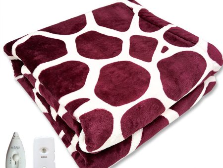 Purple Deer Pattern Electric Heated Warm Blanket Online Hot Sale