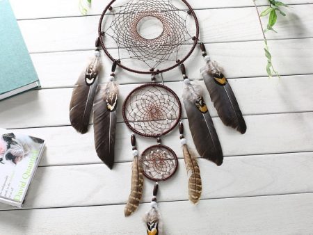 Black Feather Crafts Dreamcatcher Wind Chimes Indian Style For Discount