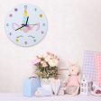 Colorful Unicorn Silent Mute Children Room White Wall Clock Hot on Sale