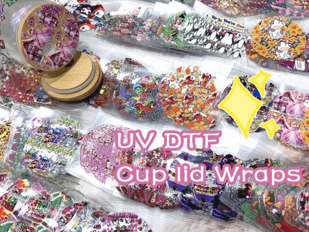 Wholesale 10 20 50pcs 16oz UV DTF Cup Lid Sticker Wraps & Cartoon Festival Random StylesPattern Cup Accessories Hot on Sale