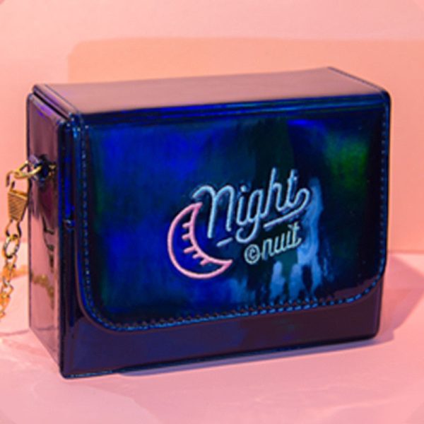 Laser Holograms Embroidery Moon Night Mini Purse Shoulder Bag Online Hot Sale