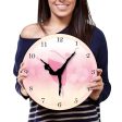 Princess Ballet Girl Moving Leg Dancing Pink Wall Clock Discount