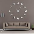 Bull Terrier Large Frameless DIY Wall Clock Gift for Bull Terrier Lovers Online Sale