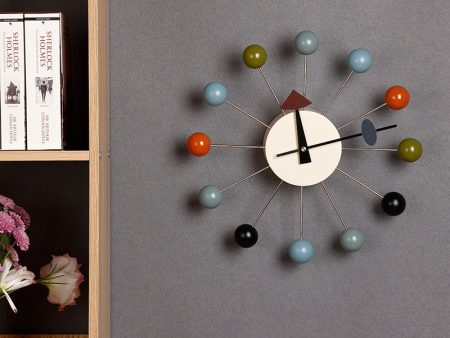 Modern Minimal Round Ball Wood Quiet Slient Wall Clock Home Decor Supply