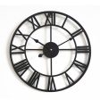 Retro Roman Number Large Metal Wall Clock Wall Decoration Supply