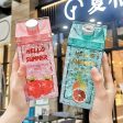 Cute Fruit Plastic Clear Double Layer 430mL Water Bottles Online Sale