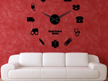 Proud To Be A Nurse Large Frameless DIY Wall Clock Gift Online now