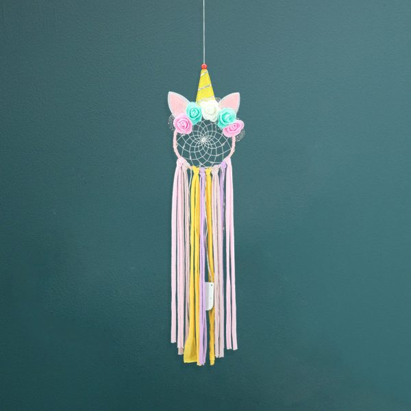 Colorful Flower Unicorn LED Night Light Dreamcatcher & Wind Chimes Decoration For Discount