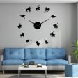 Polo Games Large Frameless DIY Wall Clock Sport Poloist Horse Riders Gift For Sale