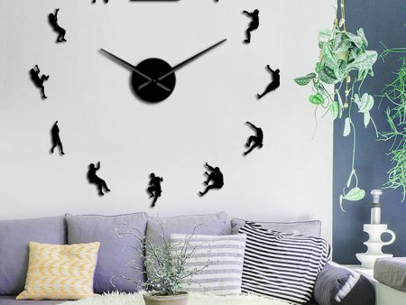 Climbers Large Frameless DIY Wall Clock Climbing Lovers Gift Sale