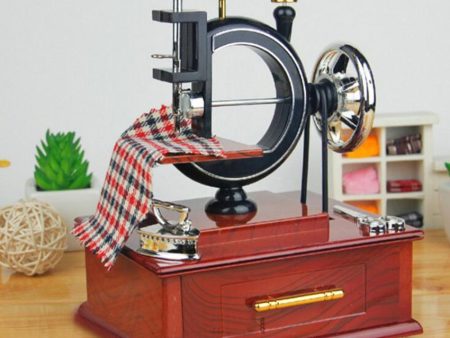 Retro Sewing Machine Clockwork Type Music Box Sewing Lovers Gift Online