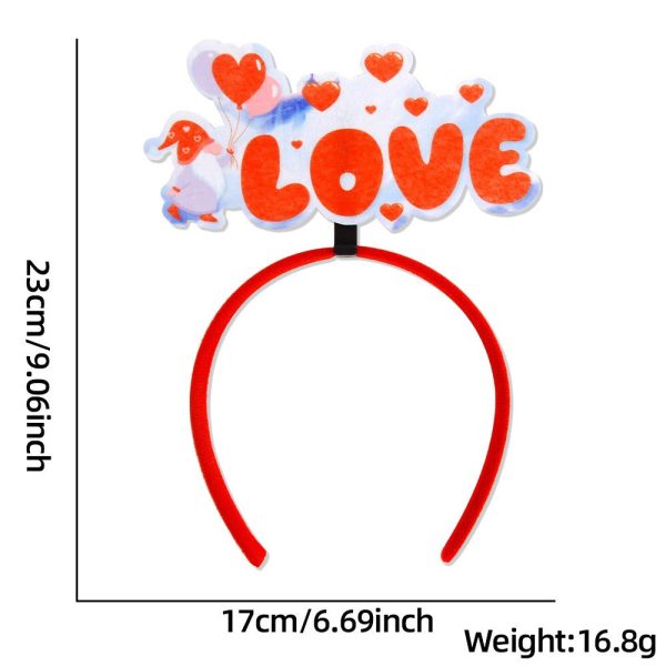 Wholesale 10pcs valentine s day love key hairband romantic party decoration hairpin letter headband hair accessories Hot on Sale