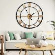 Retro Roman Number Large Metal Wall Clock Wall Decoration Supply