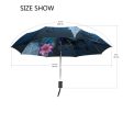 Blue Butterfly Over Flowers Print Folding Automatic Umbrella Online now