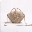 Cute Rattan Clam Shell Woven Straw Purse Shoulder Bag For Discount