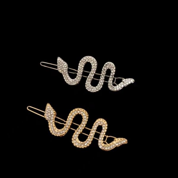 Wholesale personality snake-shaped hairpin ladies cold style retro frog buckle alloy rhinestone clip bangs clip on Sale