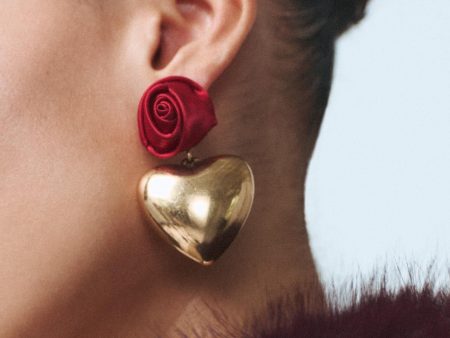 Wholesale Valentine s Day Advanced Design Sense Three-dimensional Rose CCB Multi-style Love Light Luxury Earrings Hot on Sale