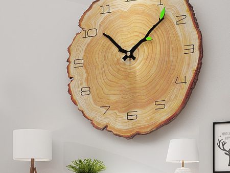 Nature Style Wood Grain 12 Inch Home Kitchen Decor Wall Clock For Cheap