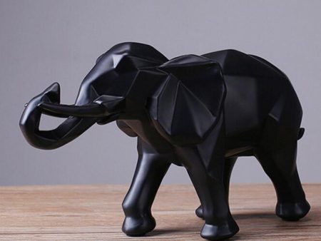 Abstract Black Elephant Resin Sculpture Statue Home Decoration Online Hot Sale