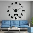 Alaskan Malamute Dog Large Frameless DIY Wall Clock Supply