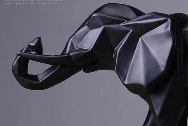 Abstract Black Elephant Resin Sculpture Statue Home Decoration Online Hot Sale