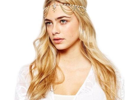 Wholesale Vintage Pearl Tassel Elegant Hair Band Hair Accessory Head Chain Fashionable Bands For Women For Sale