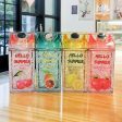 Cute Fruit Plastic Clear Double Layer 430mL Water Bottles Online Sale