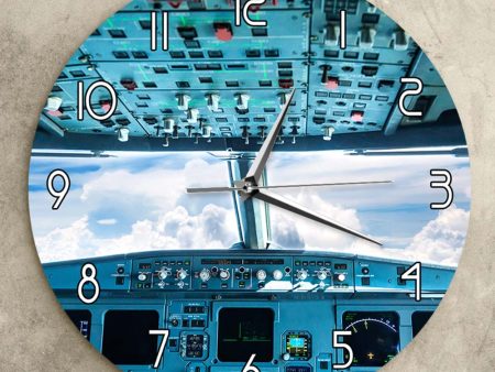 Airplane Interior Cockpit Print Wall Art Wall Clock Online