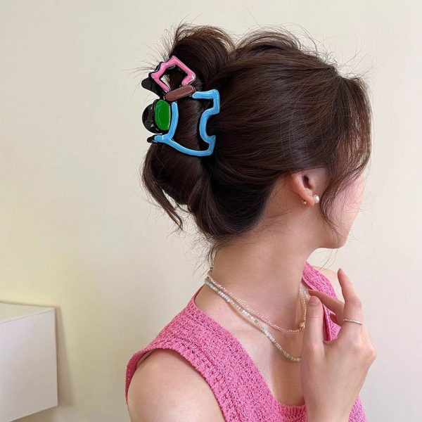 Wholesale Puppy Clamp Women s New High-end Shark Clip Traceless Hairpin Back of Head For Cheap