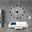 Rock n Roll Guitar Large Frameless DIY Wall Clock Online