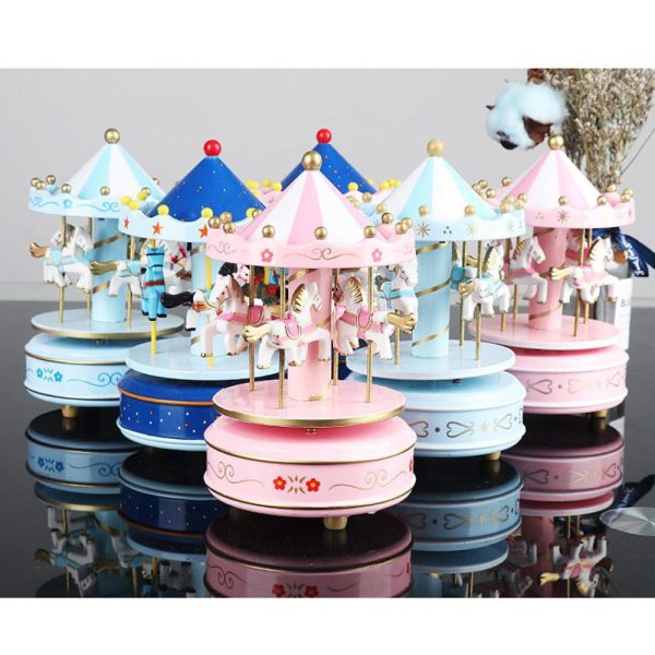 Wooden Horse Carousel Merry Go Round Music Boxes Sale