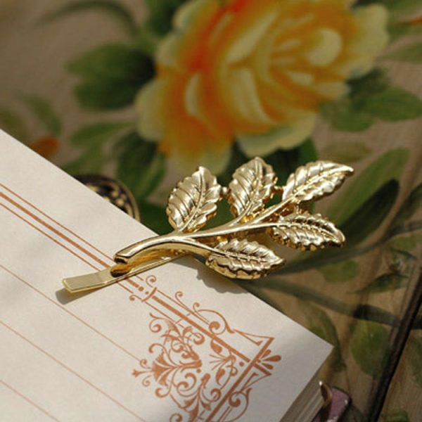 Wholesale retro Mori hair accessories olive branch hairpin beautiful bride alloy headdress tree leaf side clip For Sale