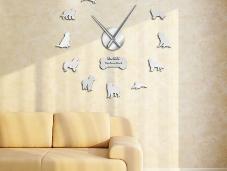 Newfoundland Dog Large Frameless DIY Wall Clock Hot on Sale